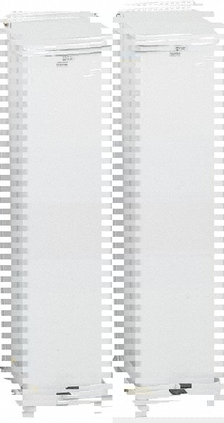 Defenders Heavy-Duty Steel Step Can, 13 gal, Steel, White